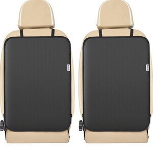 Meolsaek 2 pack universal fit car seat kick mats protective mats